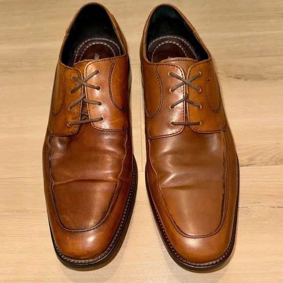 Johnston & Murphy Oxfords in Cognac Leather - Men's size 9.5 - Picture 3 of 10
